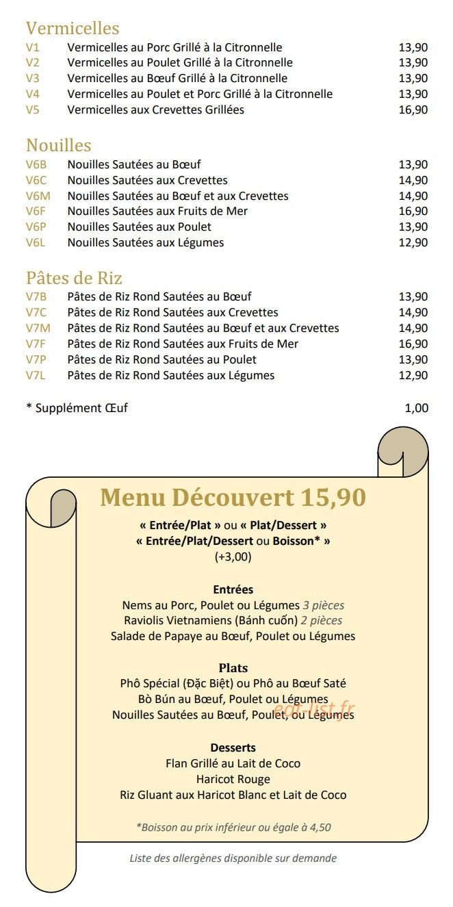 O'Pho — carte page 4