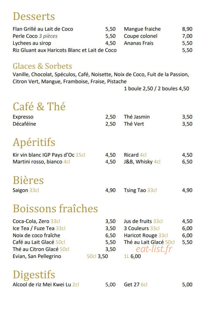 O'Pho — carte page 5