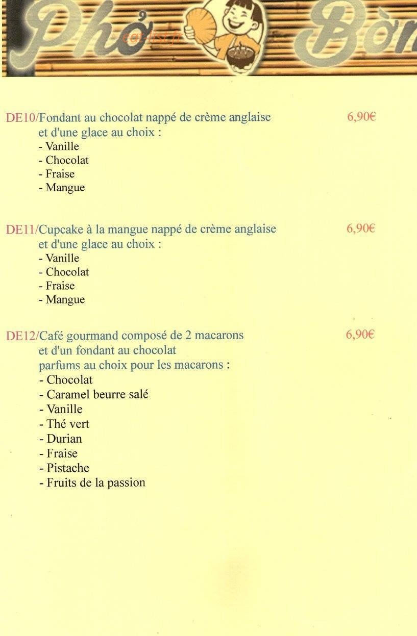 Phở Bờm — carte page 17