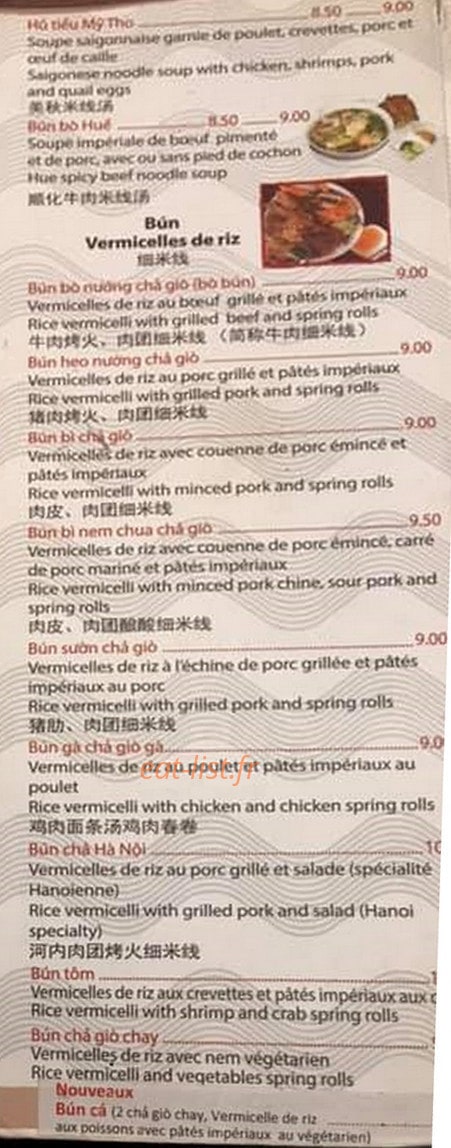 Pho Bida Viet Nam — carte page 2