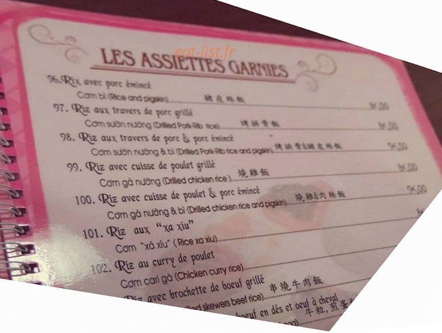 Pho Saigon — carte page 9