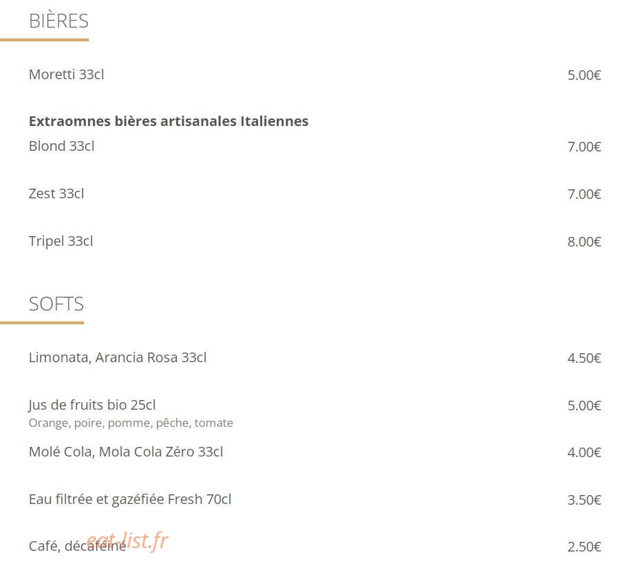 Piacere pizza — carte page 6