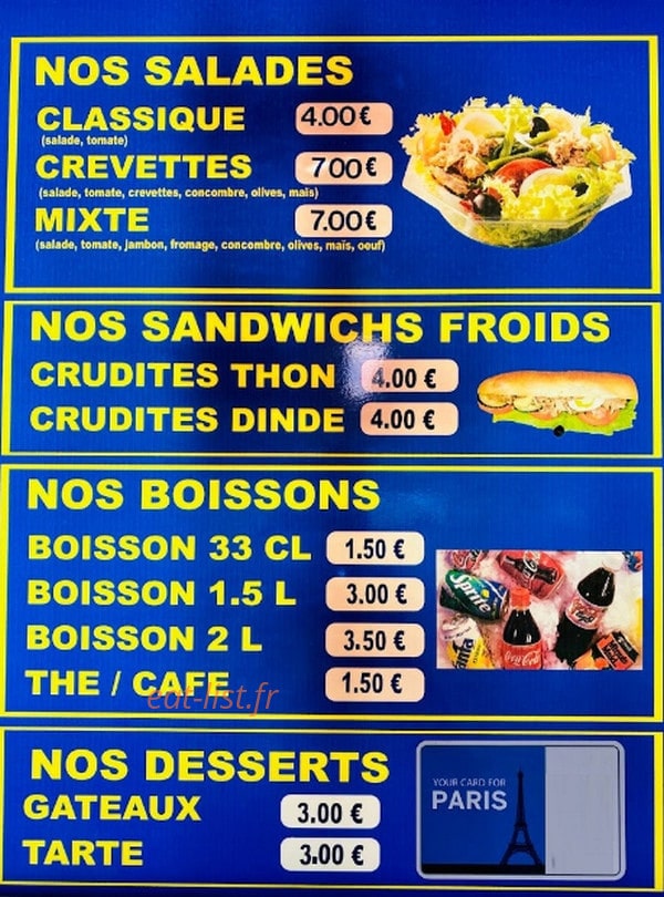 Pizza 140 — carte page 1