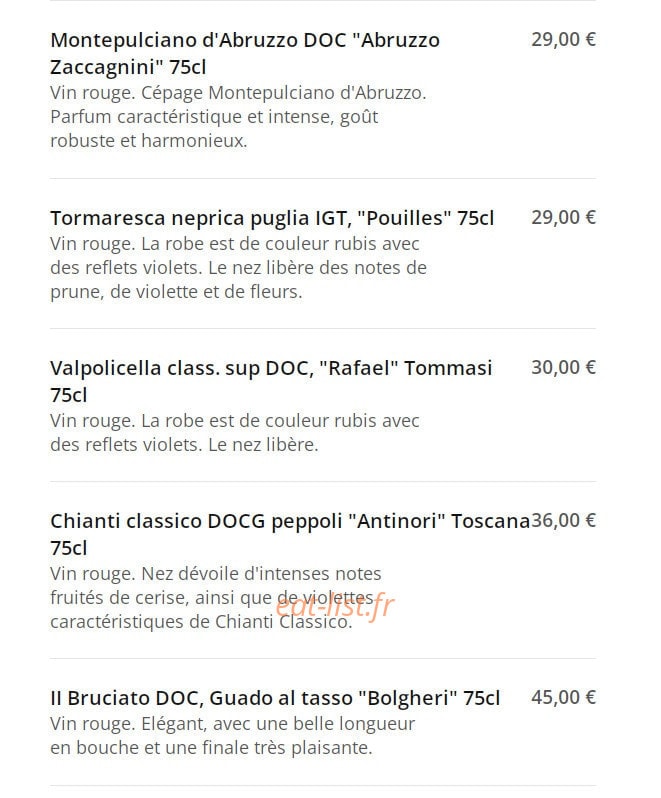 Pizza César — carte page 10