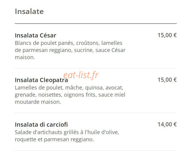 Pizza César — carte page 5