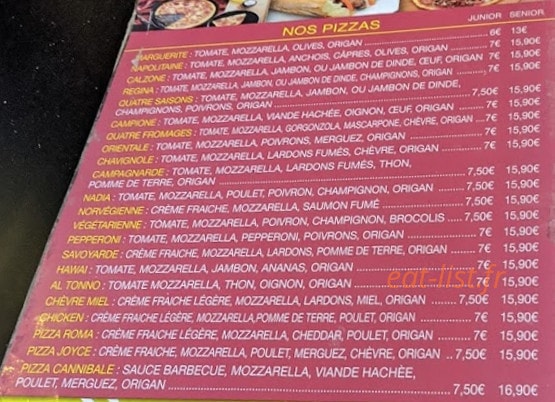 Pizza Mamma — carte page 1