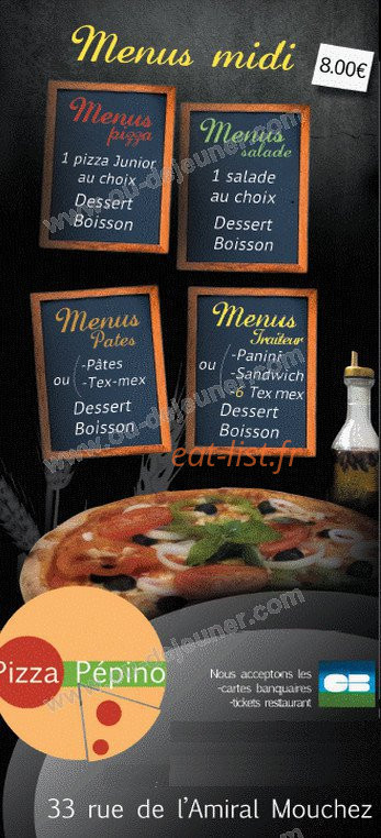 Pizza Pepino — carte page 6