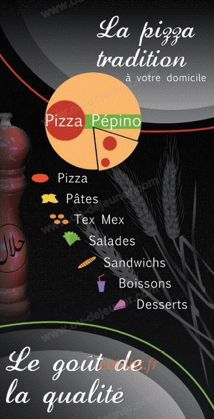 Pizza Pepino — carte page 1