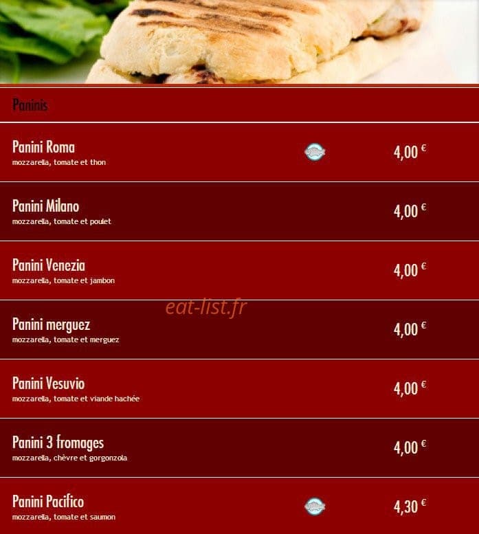 Pizza Pronto — carte page 10