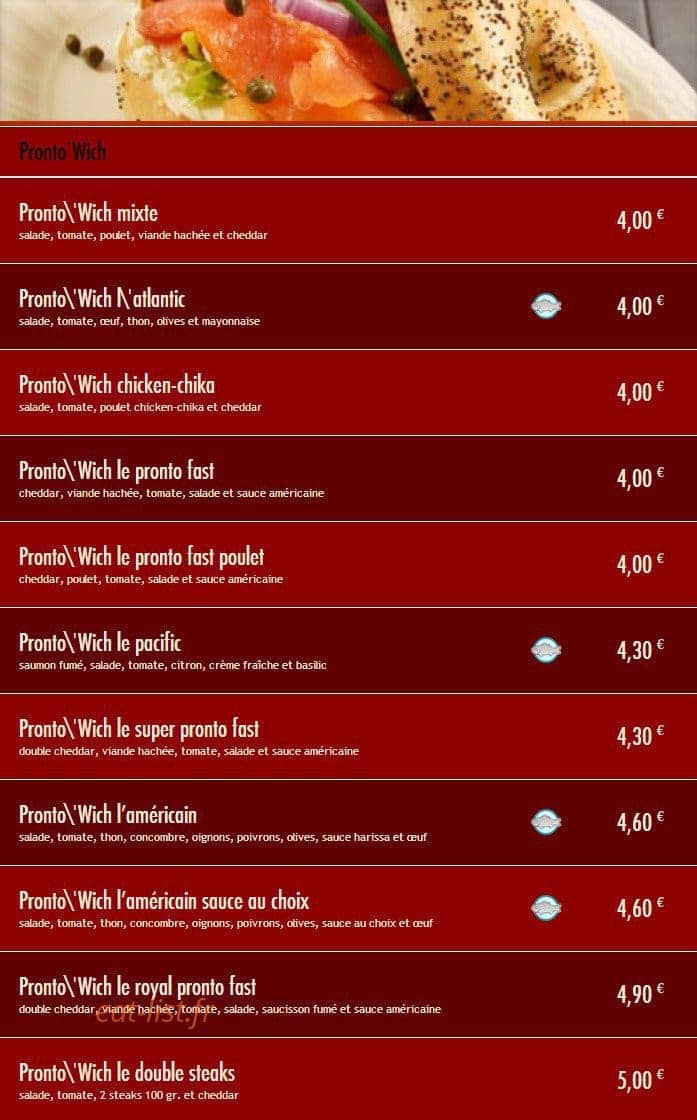 Pizza Pronto — carte page 7