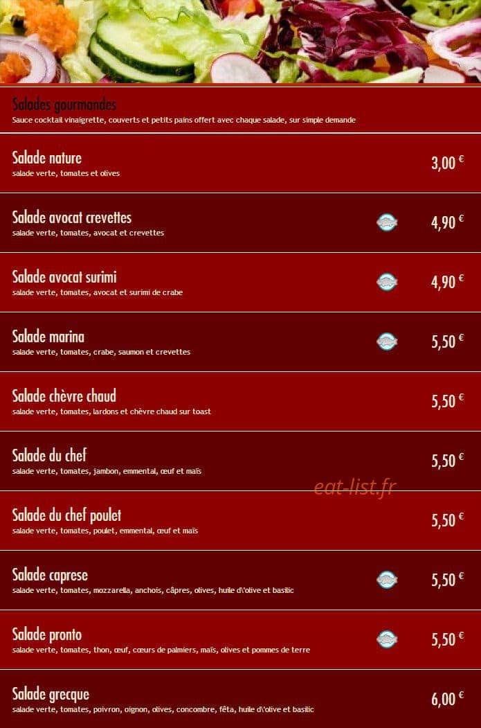 Pizza Pronto — carte page 3
