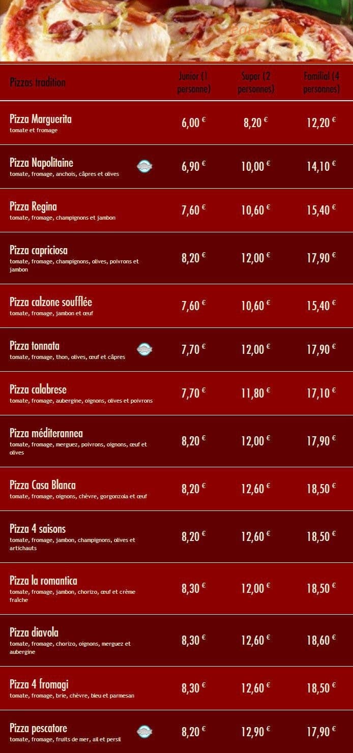 Pizza Pronto — carte page 4