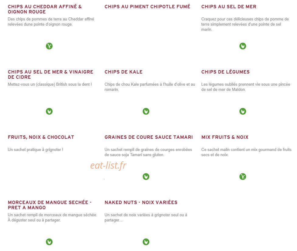 Prêt à manger — carte page 3