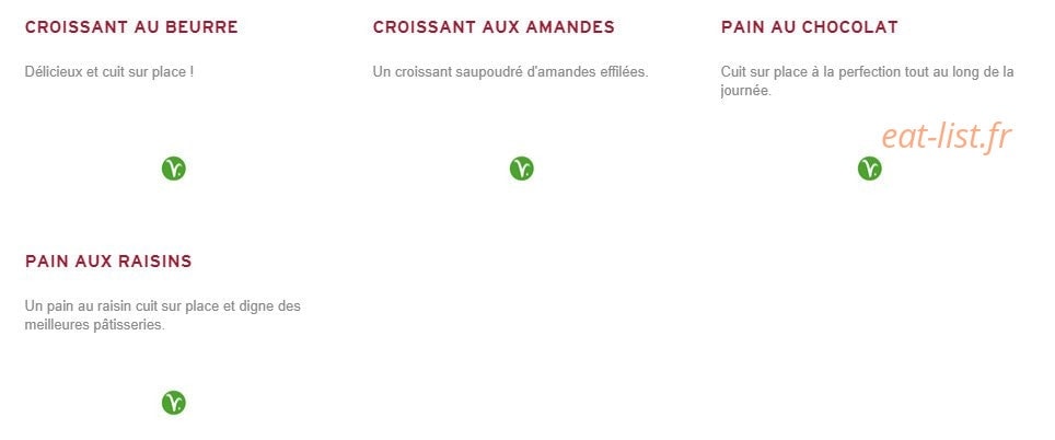 Prêt à manger — carte page 8