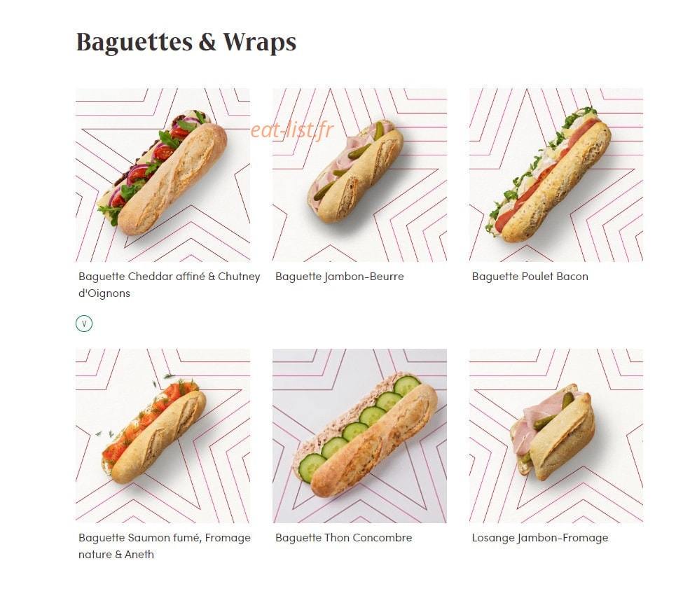 Pret A Manger — carte page 9