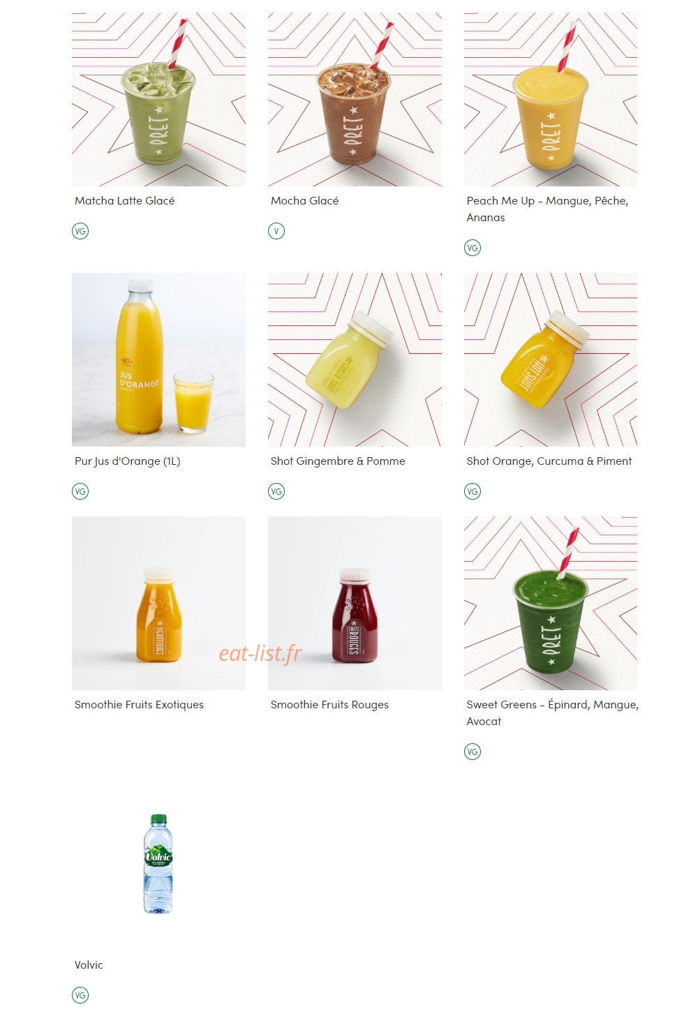 Pret A Manger — carte page 21