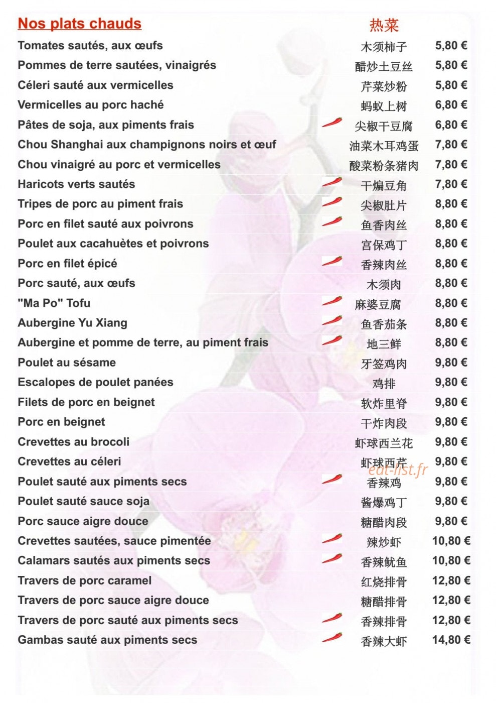 Raviolis Chinois — carte page 4