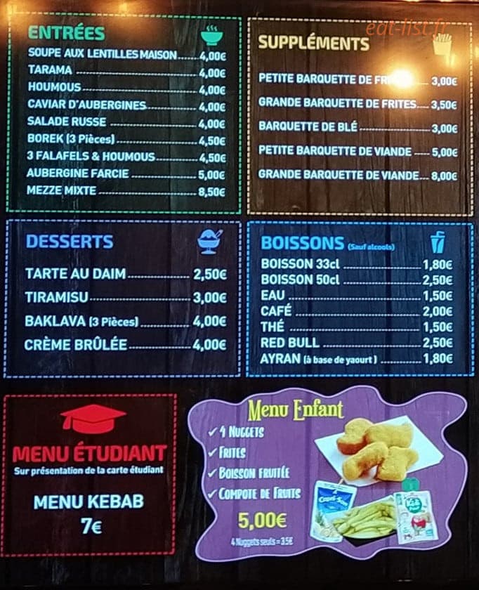 Restaurant Hêvî — carte page 1