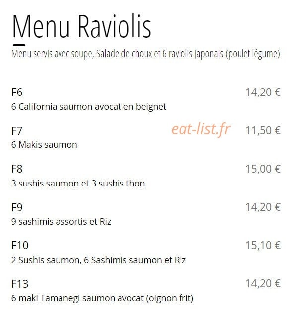 Restaurant Otakuni — carte page 8