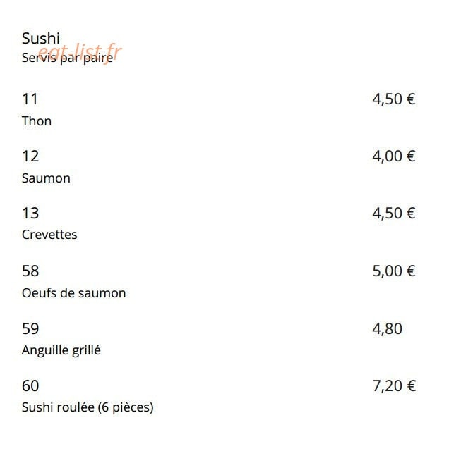 Restaurant Otakuni — carte page 3