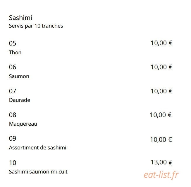 Restaurant Otakuni — carte page 4