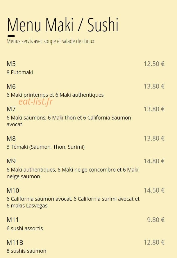 Restaurant Otakuni — carte page 13