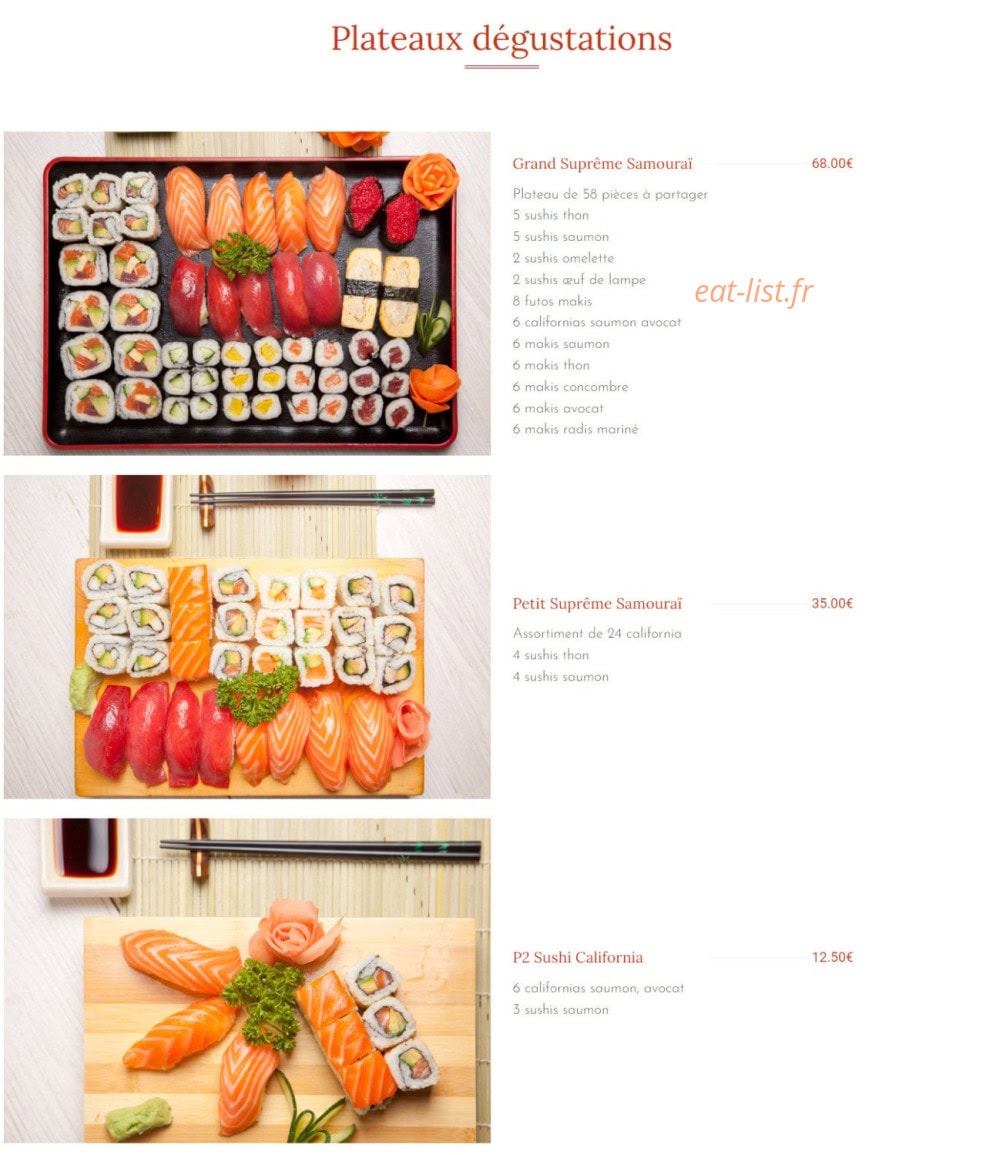 Samouraï — carte page 4