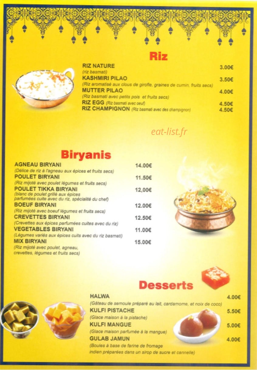 Saveurs d'Himalaya — carte page 11