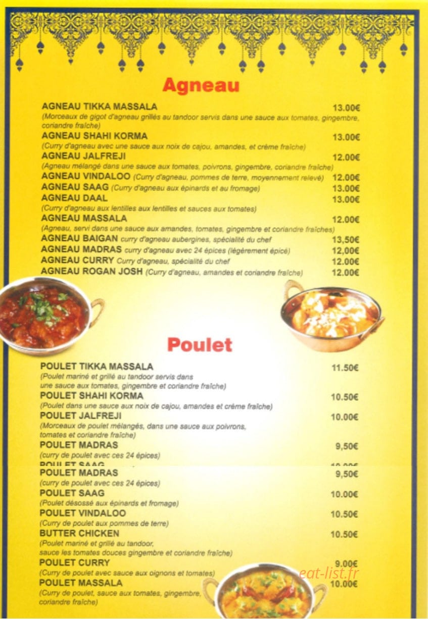 Saveurs d'Himalaya — carte page 9
