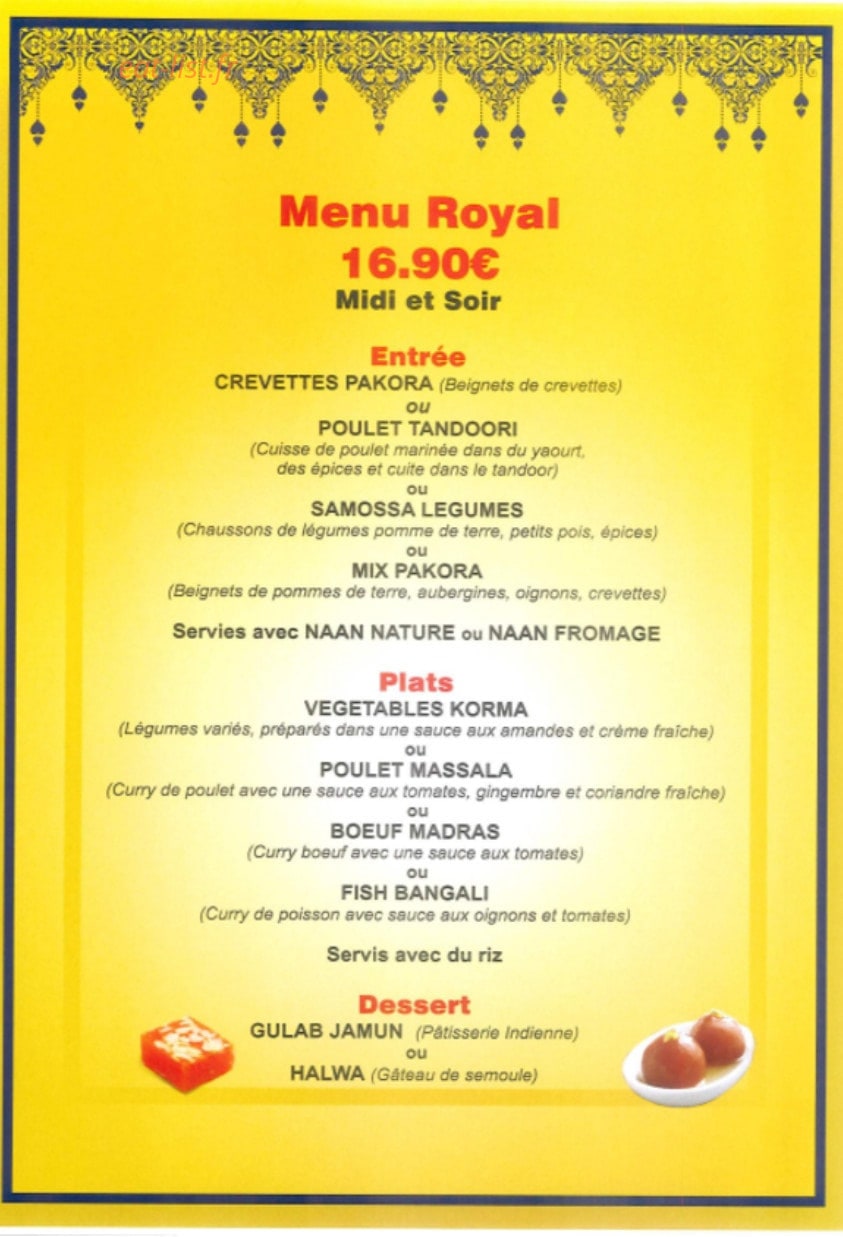 Saveurs d'Himalaya — carte page 4