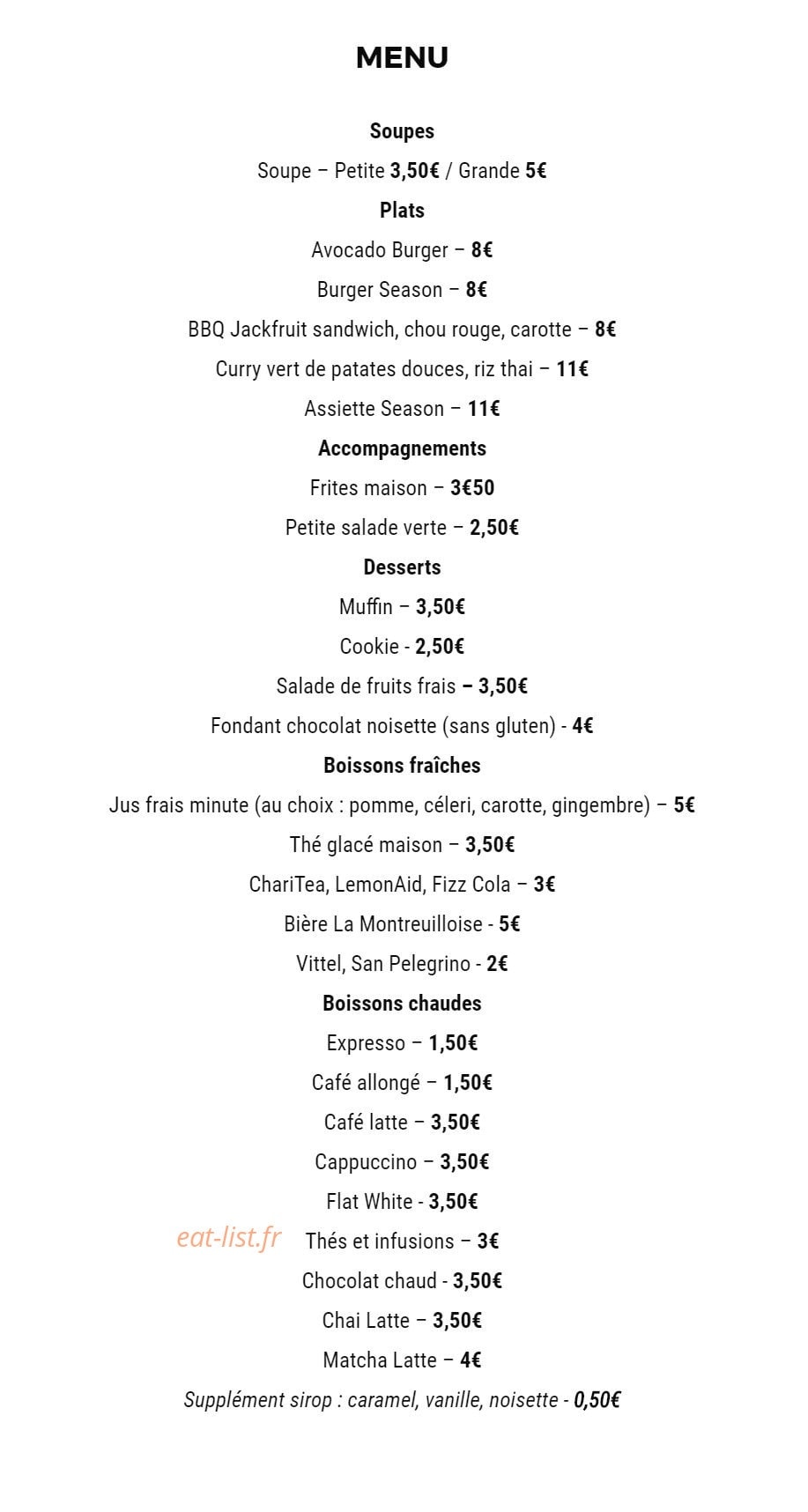 Season Square — carte page 1