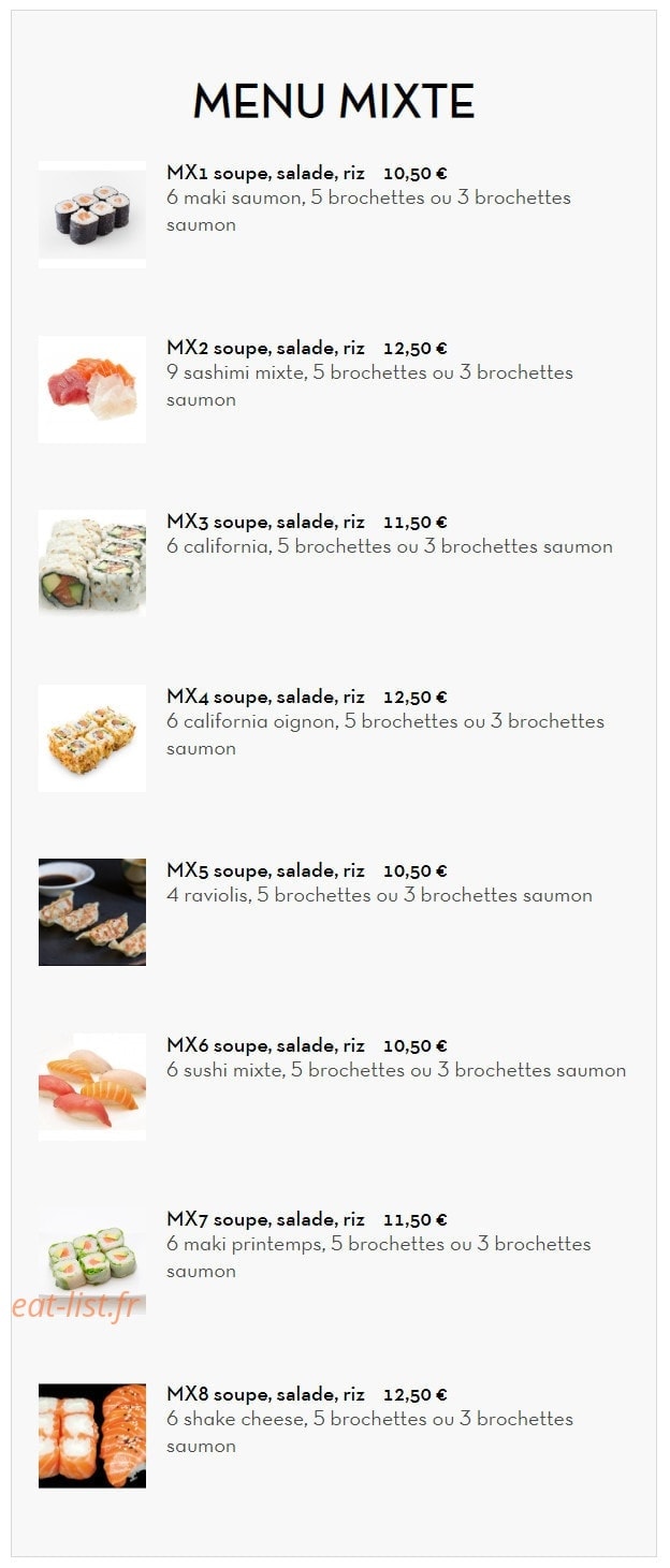 Sushi Chérie — carte page 3