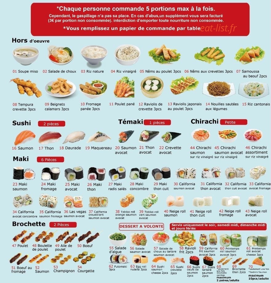 Sushi Chérie — carte page 26