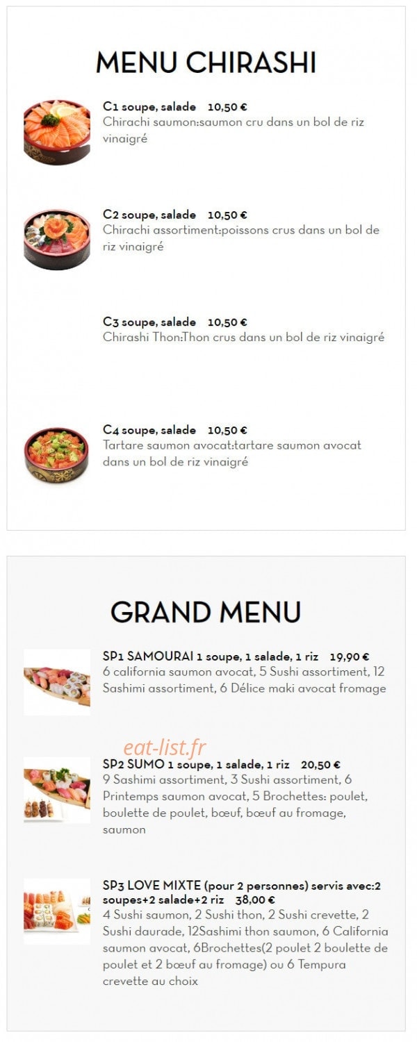 Sushi Chérie — carte page 6