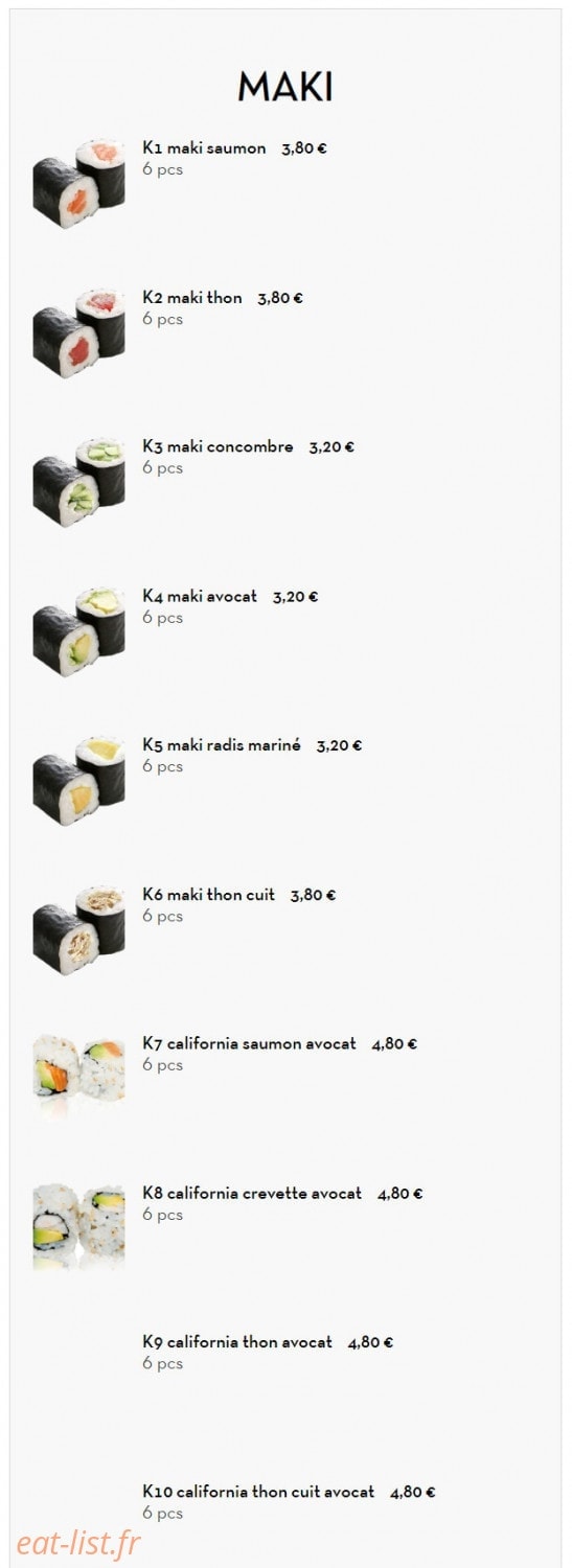 Sushi Chérie — carte page 9