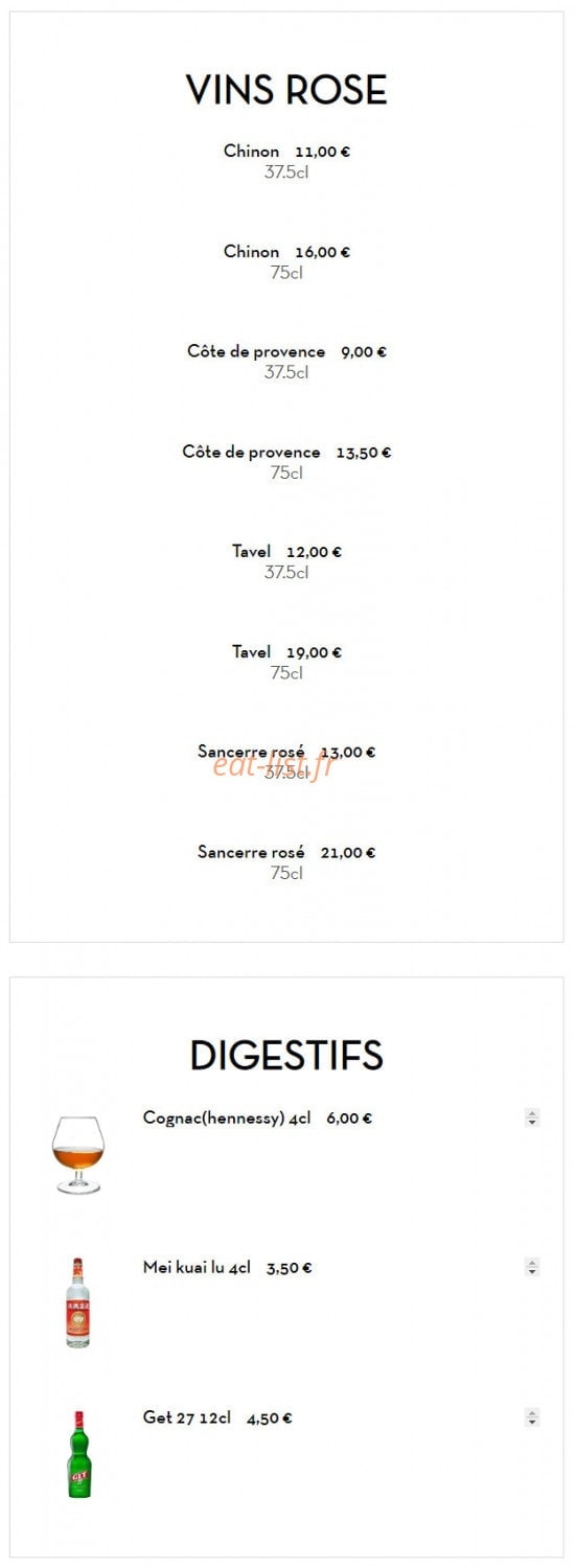 Sushi Chérie — carte page 21