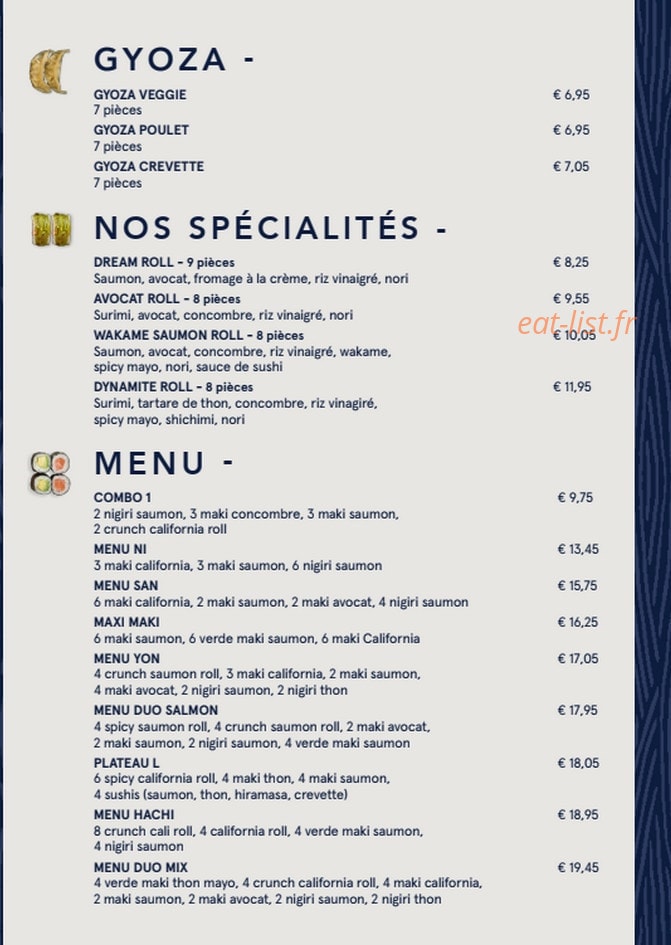 Sushi Daily — carte page 4