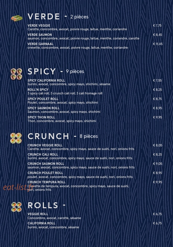 Sushi Daily — carte page 3