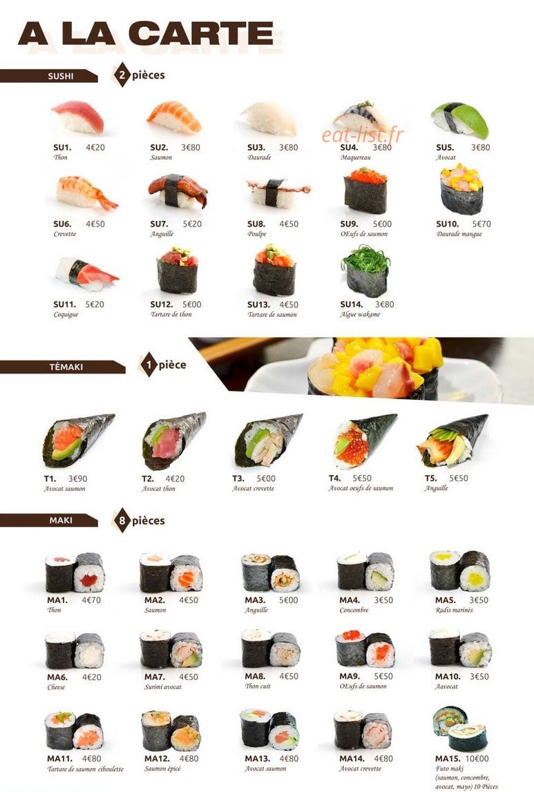 Sushi Ichi — carte page 1