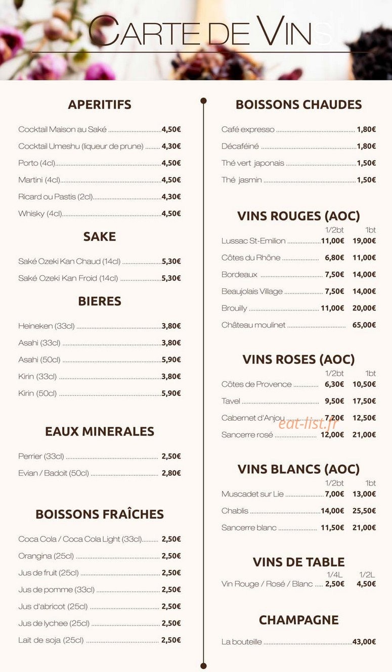 Sushi Ichi — carte page 19