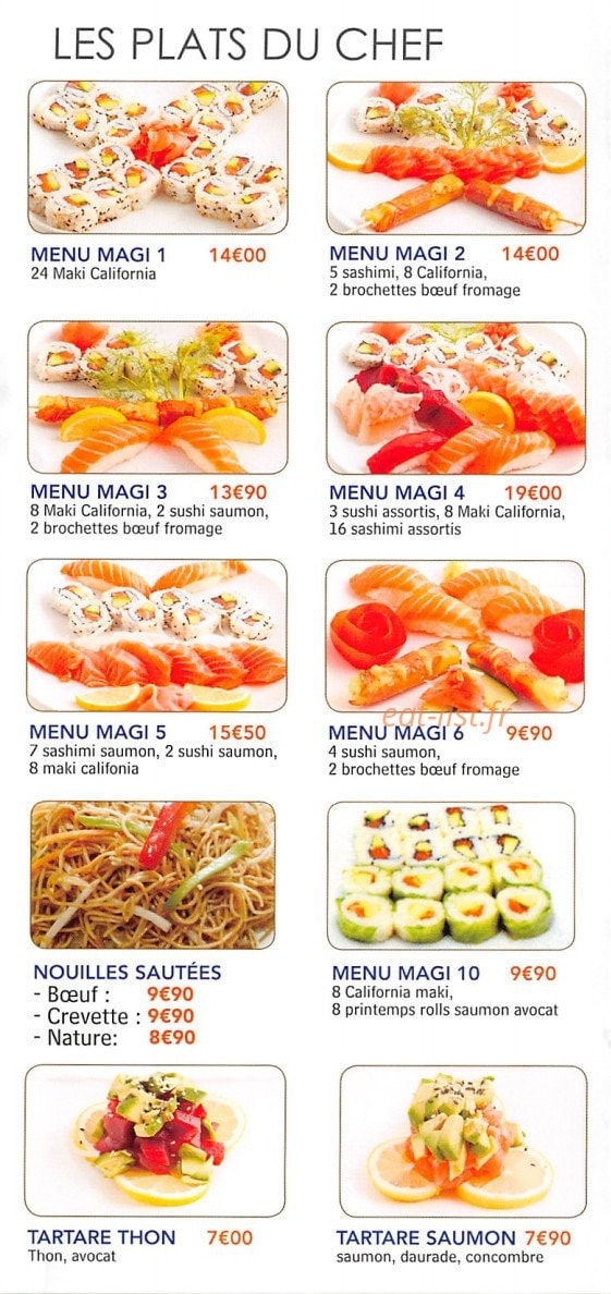 Sushi Magic — carte page 4