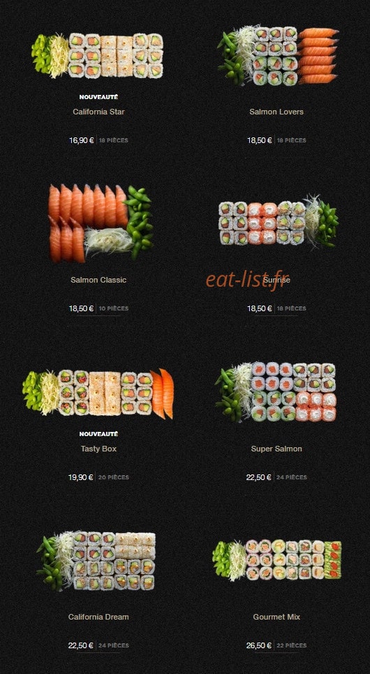 Sushi Shop — carte page 5