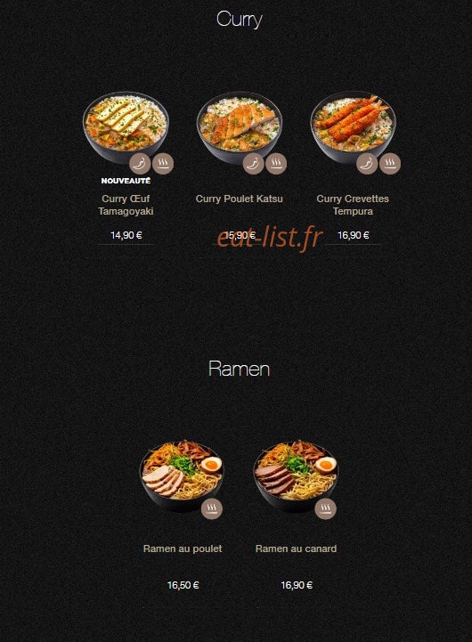Sushi Shop — carte page 21
