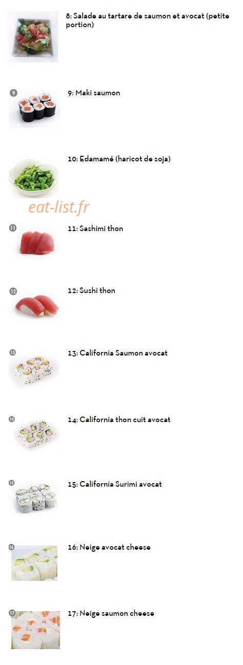 Sushi Story — carte page 13