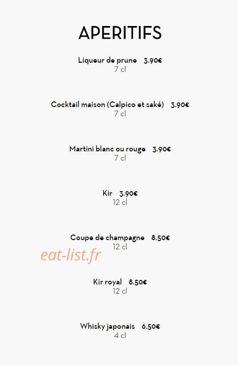 Sushi Story — carte page 16