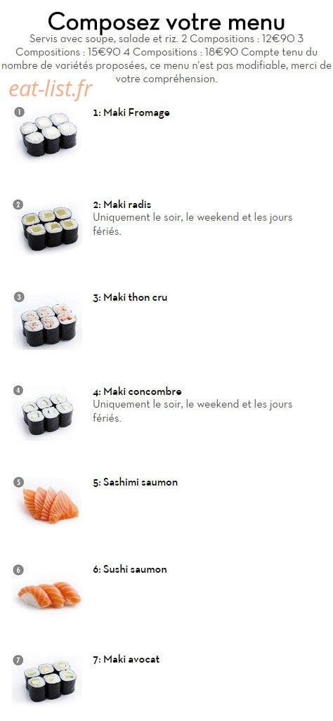Sushi Story — carte page 12