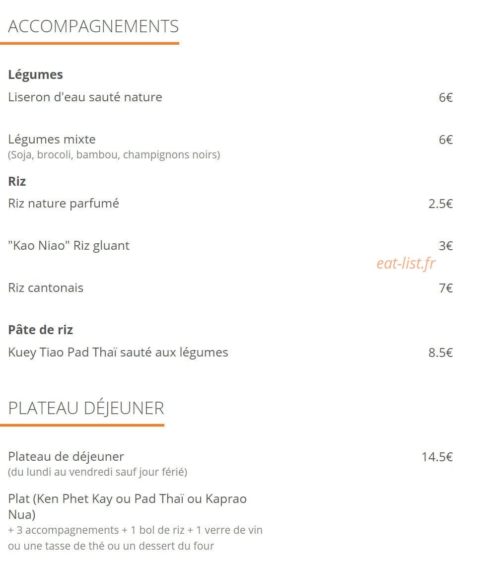 Thaï Royal — carte page 4