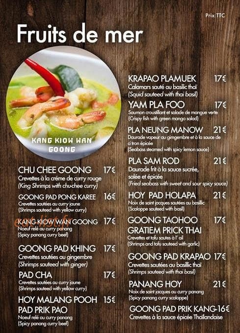 Thai Tawan — carte page 1
