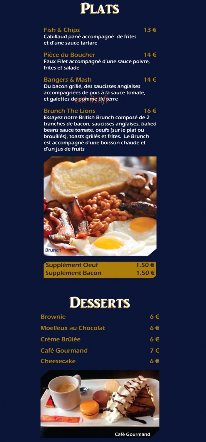 The Lions — carte page 4