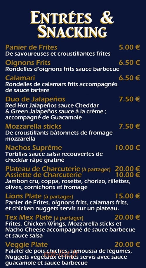 The Lions — carte page 1